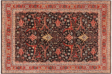 handmade Transitional Kafkaz Chobi Ziegler Black Blue Hand Knotted RECTANGLE 100% WOOL area rug 10 x 14